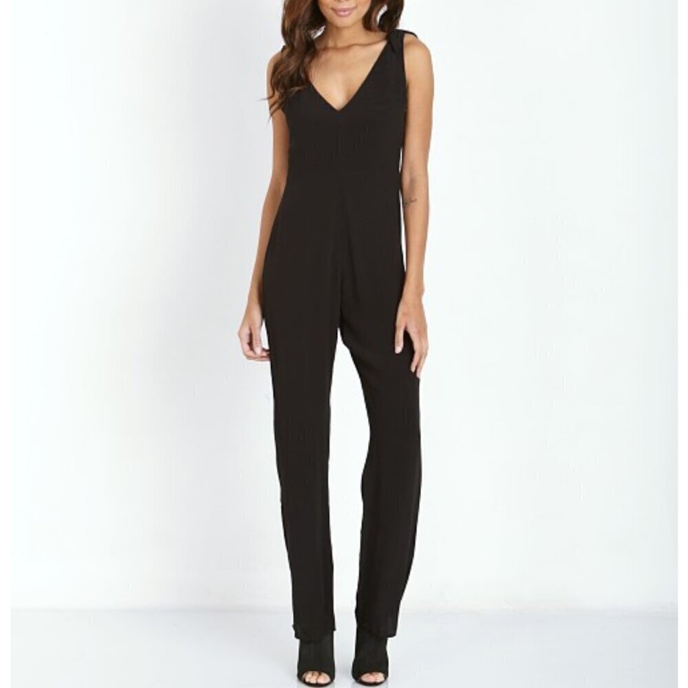 For Love and Lemons Womens Midnight Tide Jumpsuit Romper in Black Size Medium